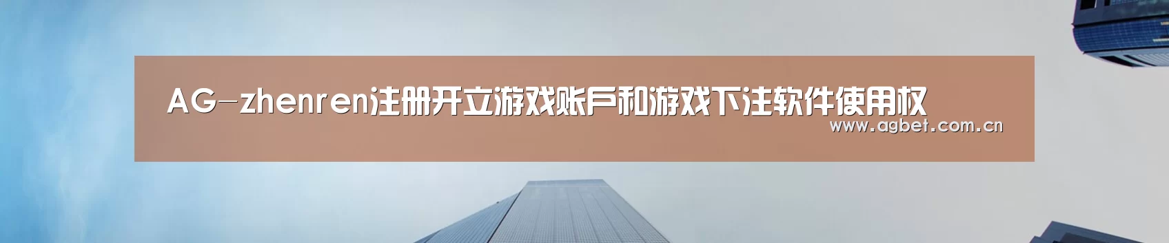 AG-zhenren注册开立游戏账户和游戏下注软件使用权